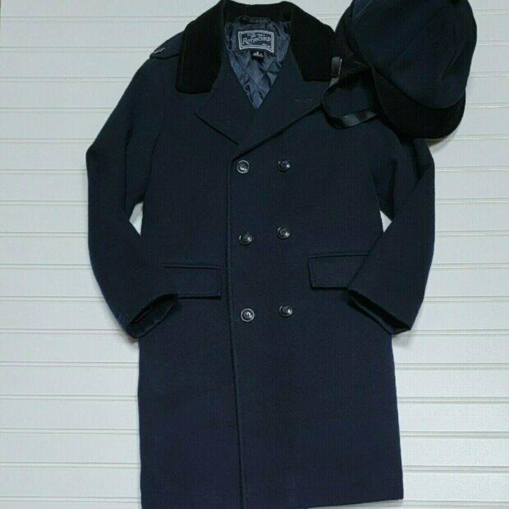 Rothschild Big Boys Double Breasted Faux Wool Coat